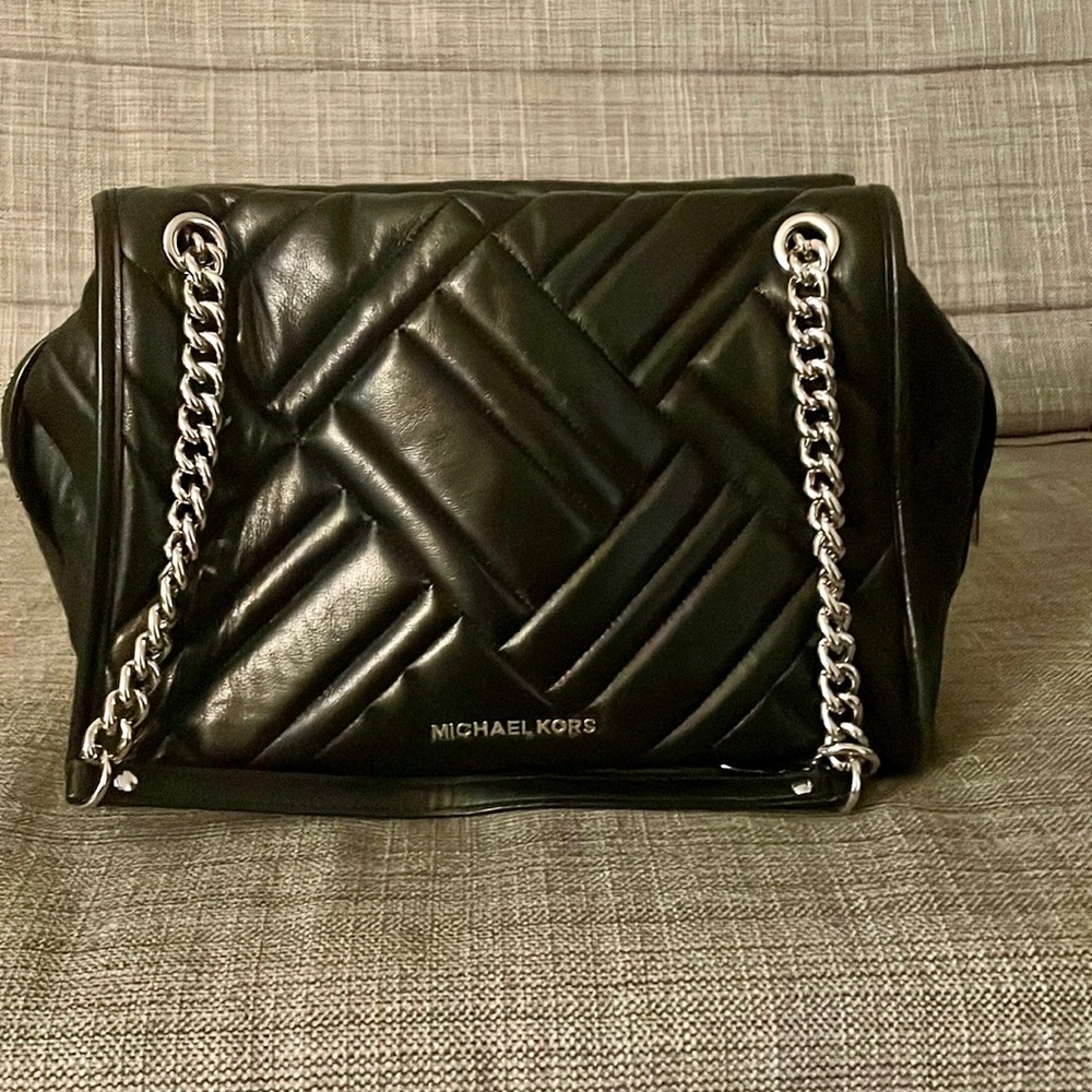 Black quilted Michael Kors bag